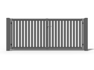 Brama dwuskrzydłowa z wypełnieniem panelowym