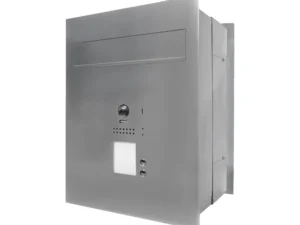 Mała skrzynka na listy z wideodomofonem, czytnikiem RFID i dwoma przyciskami SMVM DUO 2P